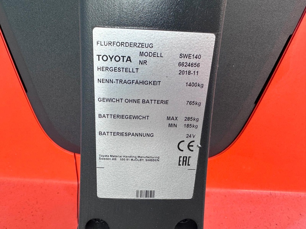Toyota SWE140 Triplex 4455mm Elektro Hochhubwagen 12