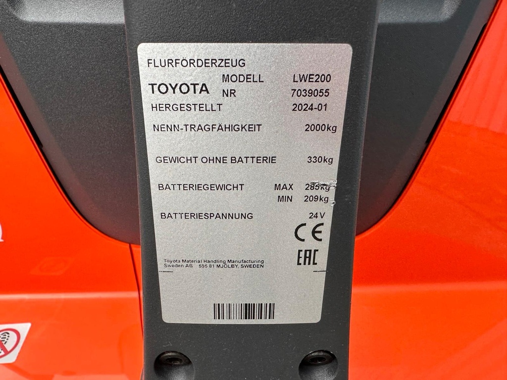 Toyota LWE200 Niederhubwagen 2024 Elektro Hubwagen8