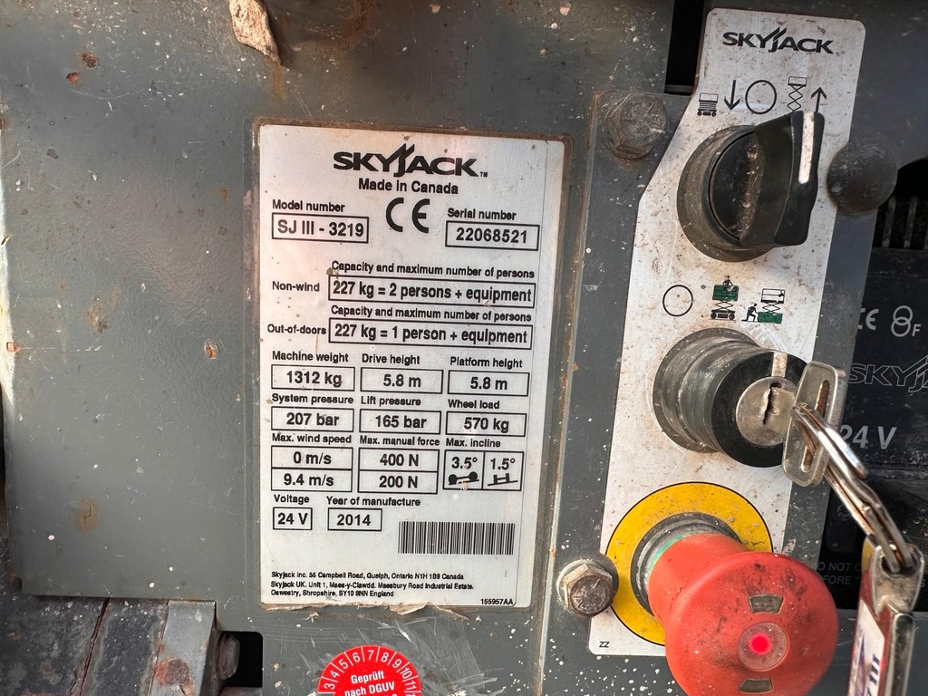 Scheren Hebebühne Sky Jack Steiger 5,8m Arbeitsbühne11
