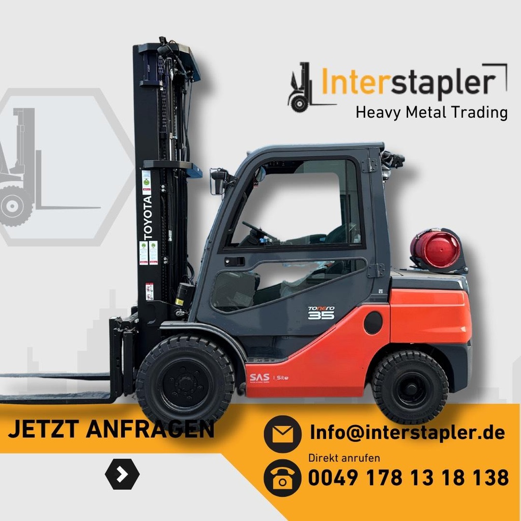 Toyota 3,5t Gas Gabelstapler 5500mm Triplex Voll 