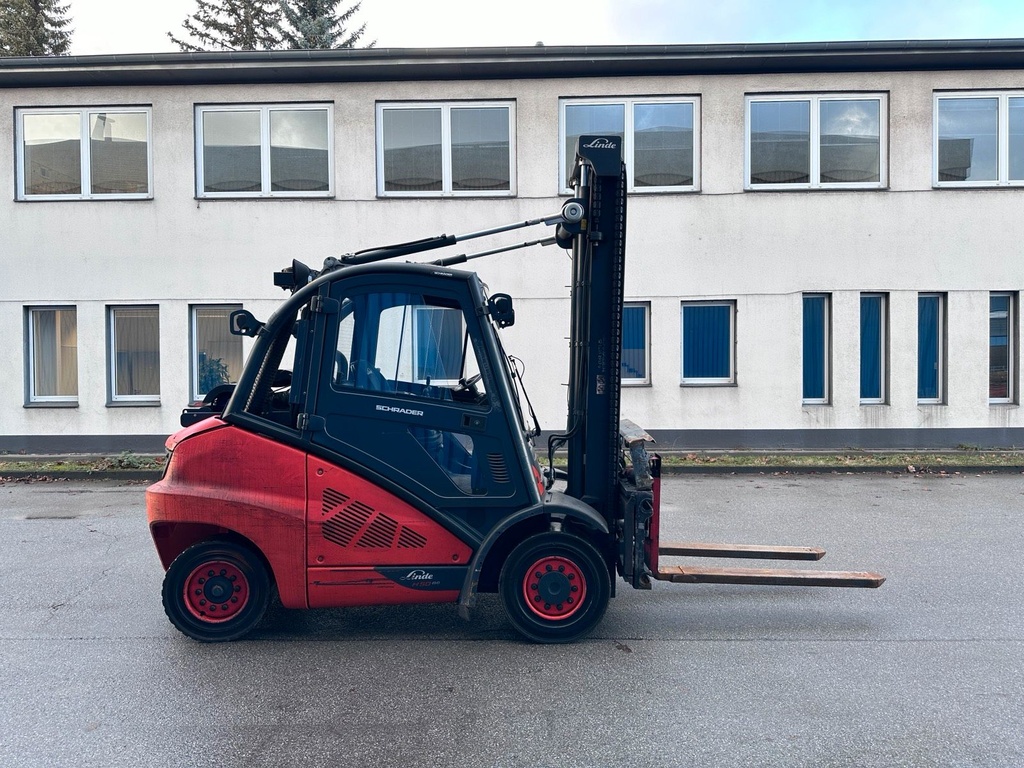 Linde H50T-02/ 600 Gas Stapler 4100mm Hub Zinkenversteller 4