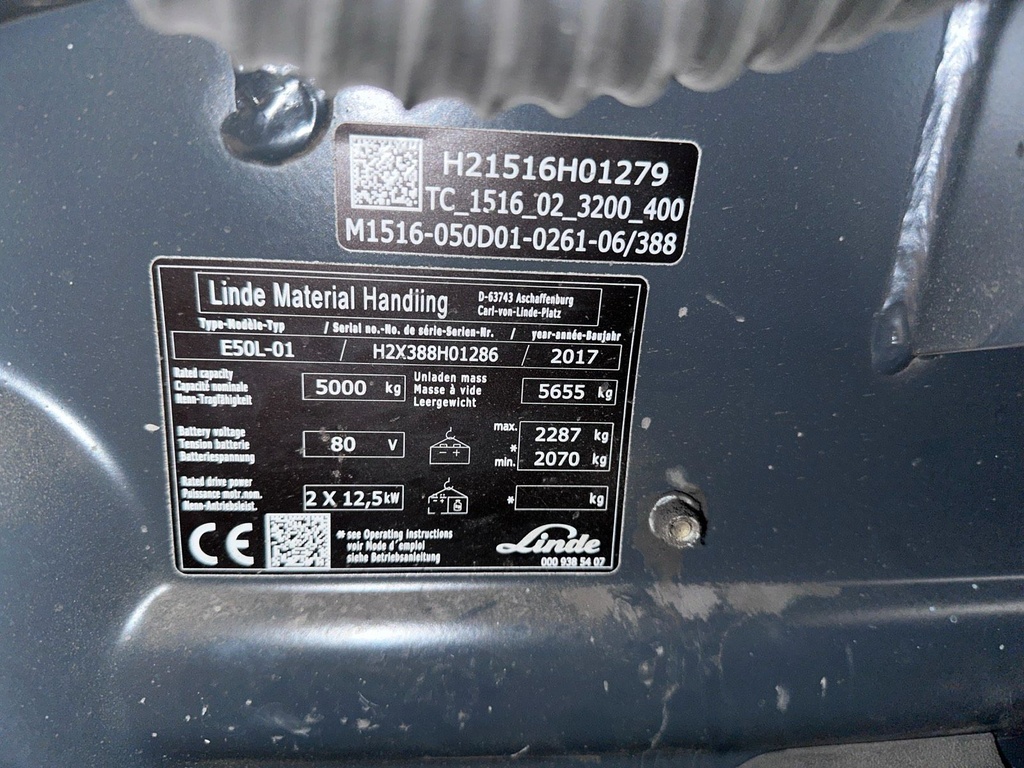 Linde E50L-01 Container Zinkenversteller 5Ton15