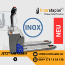 INOX Edelstahl Hubwagen Niederhubwagen BADA 13T Palettenhubwagen Elektro 1300kg alternativ Tragkraft 1600 & 2000kg verfügbar