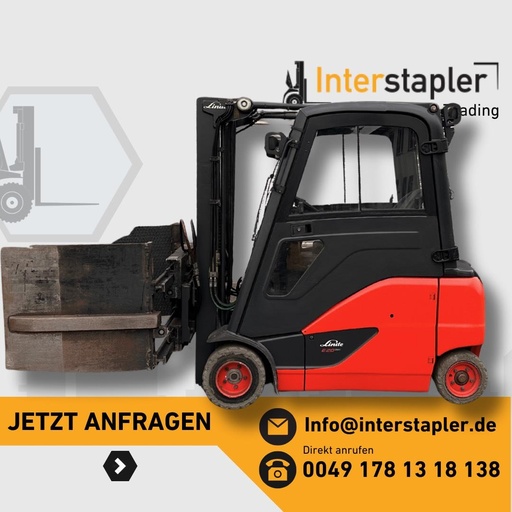 Linde E20PHL Elektro Gabelstapler Ballen Klammer Gabel Stapler 