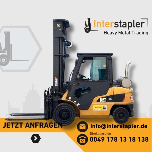 CAT DP35 N Diesel Gabelstapler  Triplex 7000mm Hub 